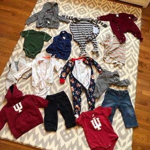 12 months baby boy clothes lot